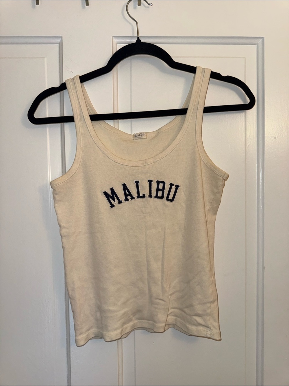 Brandy Melville Cream 'Malibu' Graphic Tank